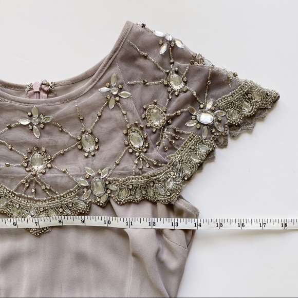 ASOS Grey Embellished Maxi Dress—SEE SIZE NOTES - Picture 11 of 17